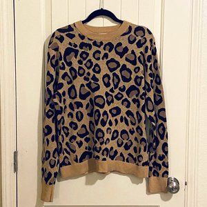 Ava & Viv Cheetah Print Long Sleeve Sweater